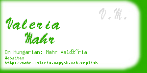 valeria mahr business card